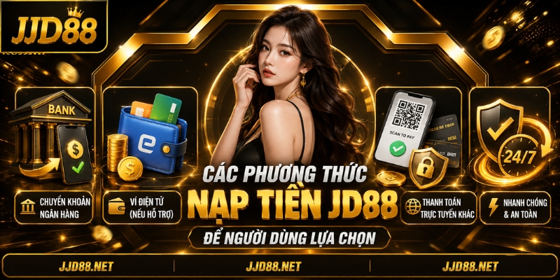 Các phương thức Nạp tiền JD88 để người dùng lựa chọn